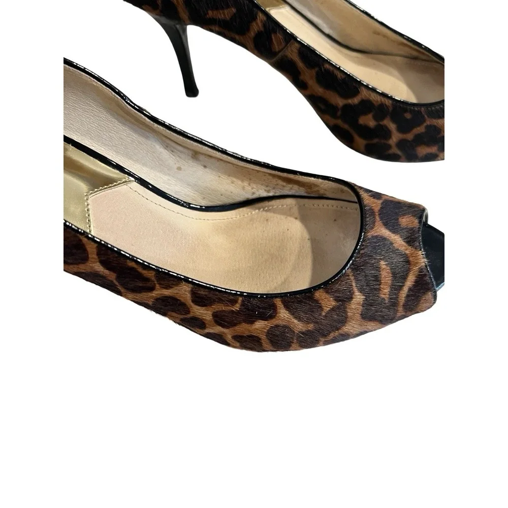 Michael‎ Kors Cheetah Leopard York Peeptoe High Heel Pumps, Size 8.5